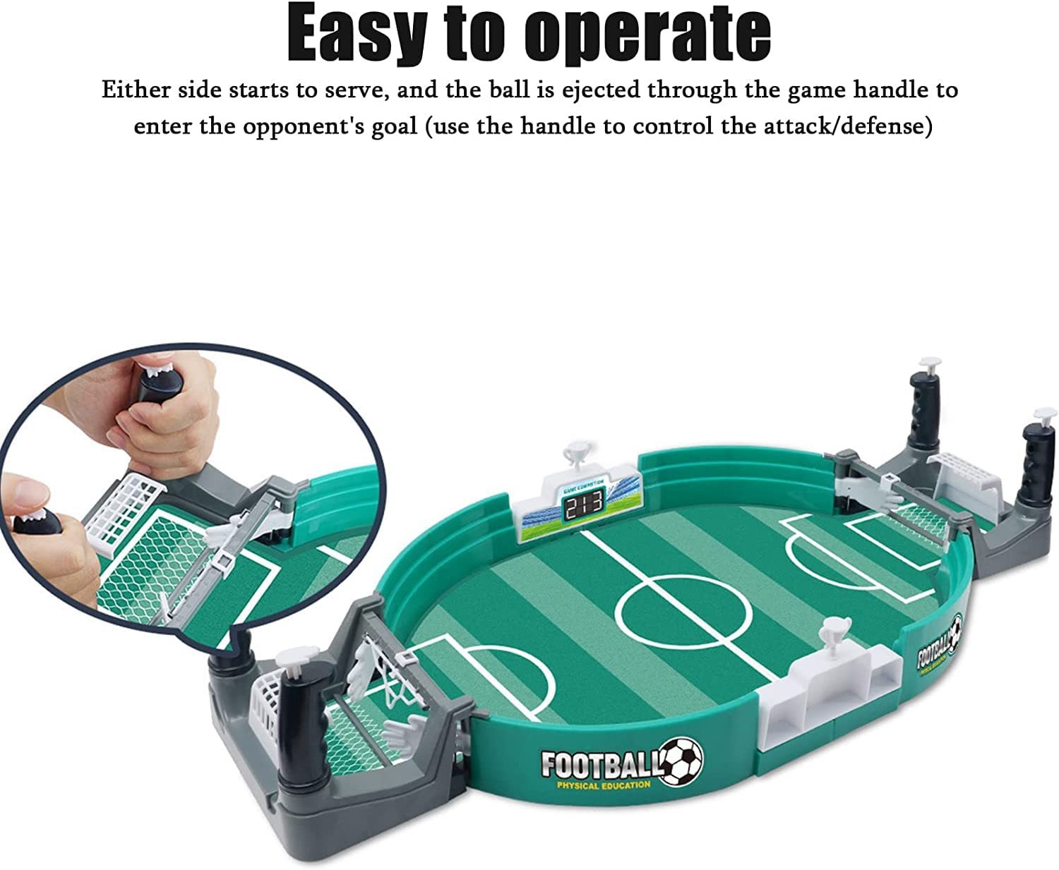 Football Table Interactive Game, Mini Tabletop Football Game Set For Kids, Hand-Eye Coordination Parent-Child Interactive Family Sports Board Game - Enfance-Heureuse