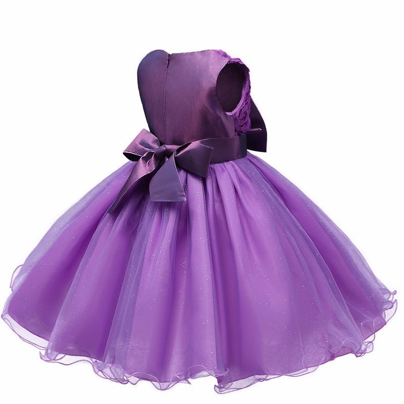 Princess Flower Girl Dress Summer Tutu Wedding Birthday Party Dresses - Enfance-Heureuse