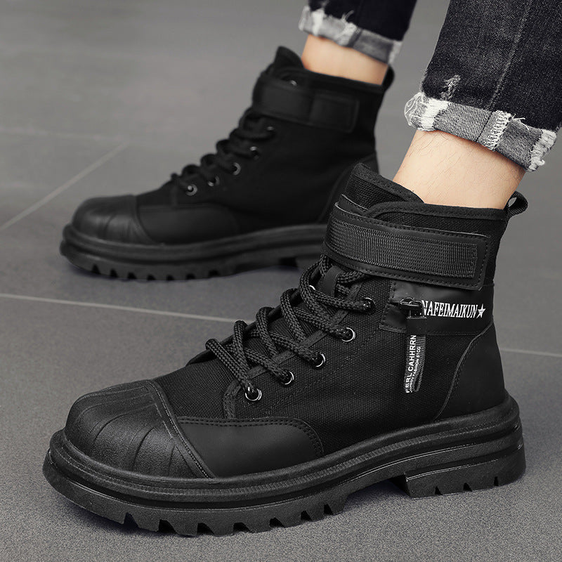 Shell Toe Thick Bottom Work Shoes Men's Boots - Enfance-Heureuse