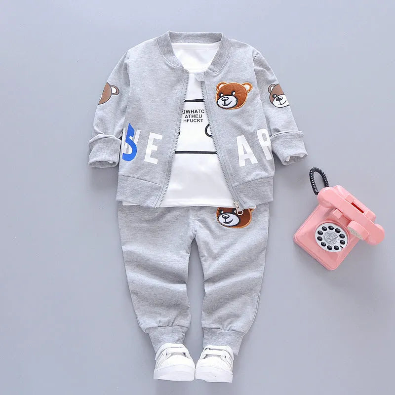 Autumn Children's Three-Piece Suit - Enfance-Heureuse