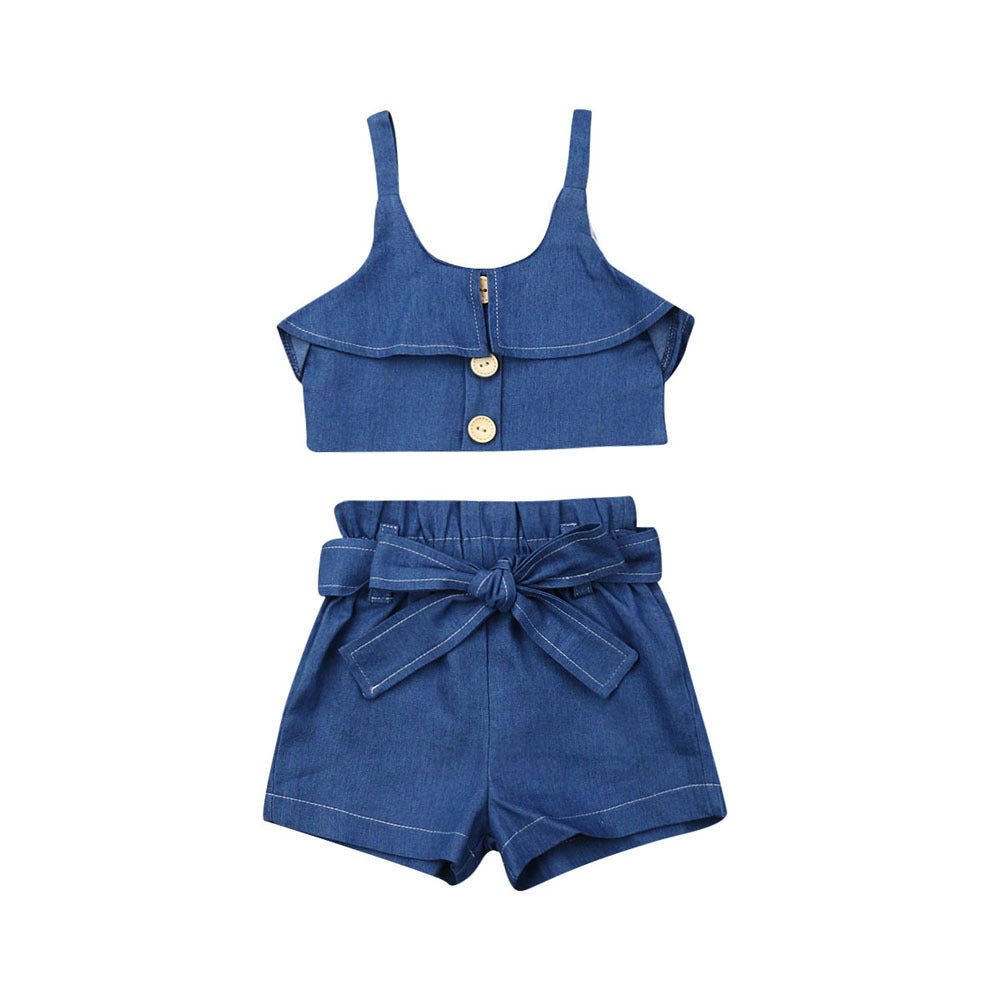 Children's clothing girls suspender skirt - Enfance-Heureuse