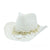 Shell Straw Cowboy Hat Woven Sunshade