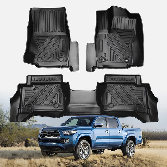 All Weather TPE Floor Liner Floor Mats Compatible With Tacoma 2024 Auto Accessories - Enfance-Heureuse