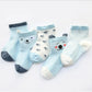 Children's Socks Pack of 5 Colors Breathable Summer Cotton Socks for Boys and Girls - Enfance-Heureuse