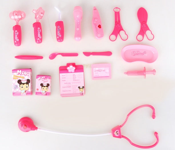 Playright children's educational toys' doctor Sen luggage attire simulation trolley medicine box set - Enfance-Heureuse