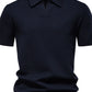 Men's Classic Textured Short Sleeve Polo Shirt - Enfance-Heureuse