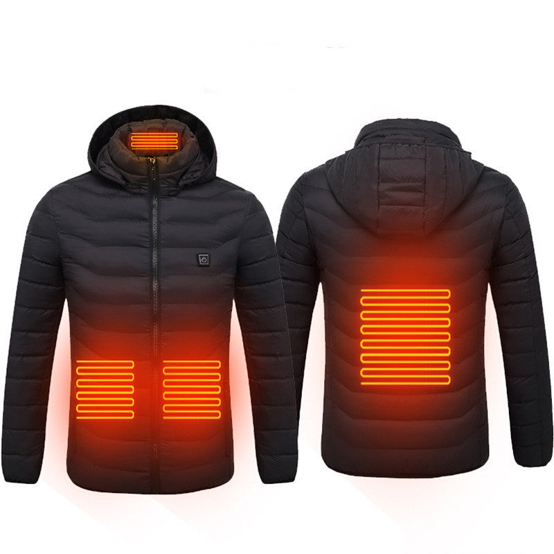 New Heated Jacket Coat USB Electric Jacket Cotton Coat Heater Thermal Clothing Heating Vest Men's Clothes Winter - Enfance-Heureuse