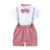 Boys Gentleman Bow Tie Backstrap Shorts Set