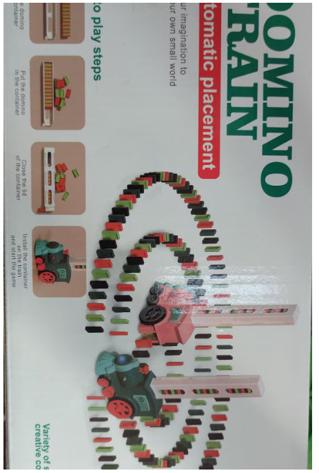 Domino Train Toys Baby Toys Car Puzzle Automatic Release Licensing Electric Building Blocks Train Toy - Enfance-Heureuse