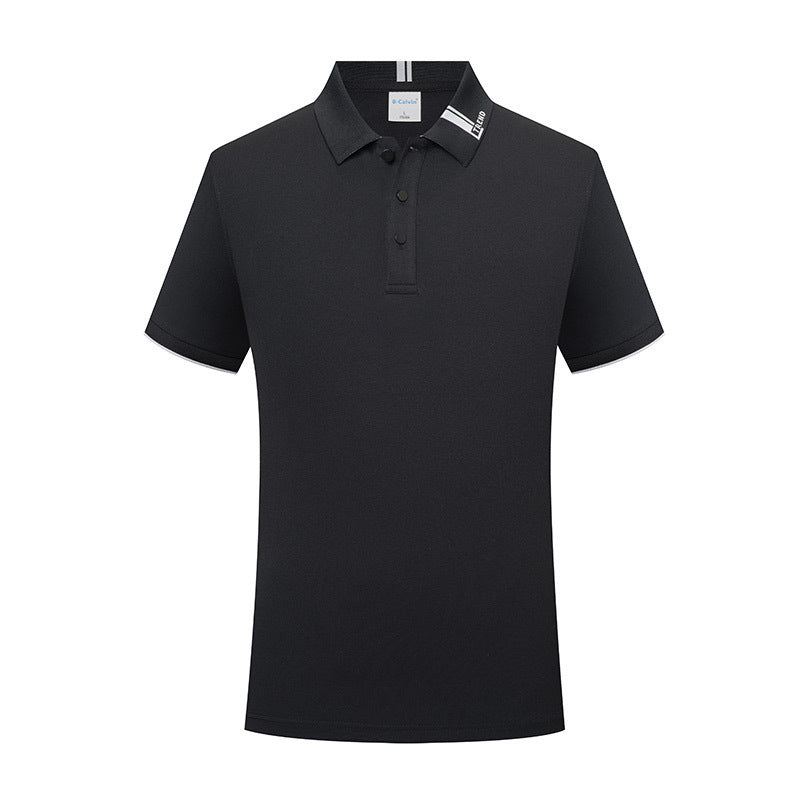 Breathable Refreshing Fashion Letter Short Sleeve Lapel Polo Shirt