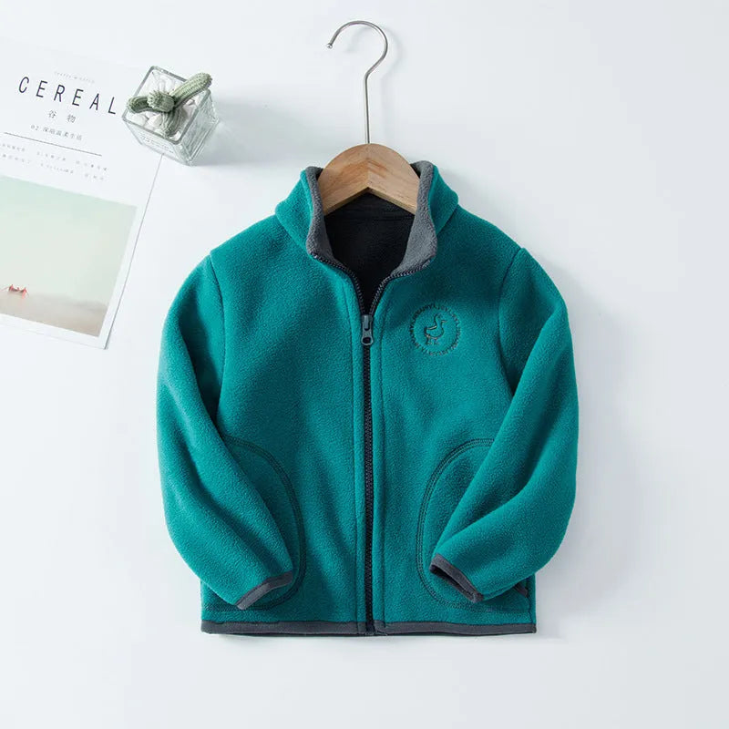 Enfants de Vêtements Ensemble Polaire Cardigan Chandail À Capuchon - Enfance-Heureuse