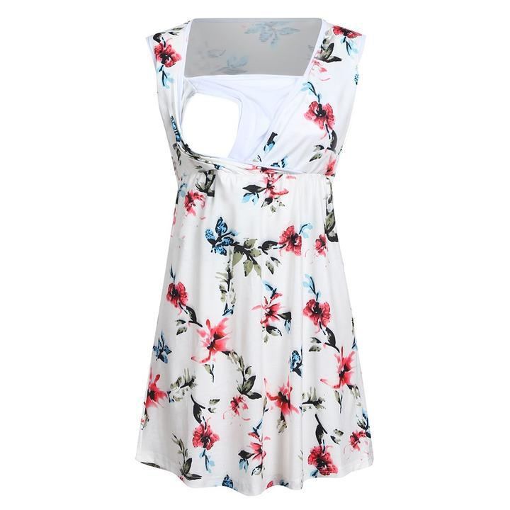 Pregnant Women Floral Printed Vest Maternity - Enfance-Heureuse