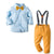 Robe garçons vêtements formels salopette petite fleur fille Costume printemps et automne ensemble - Enfance-Heureuse