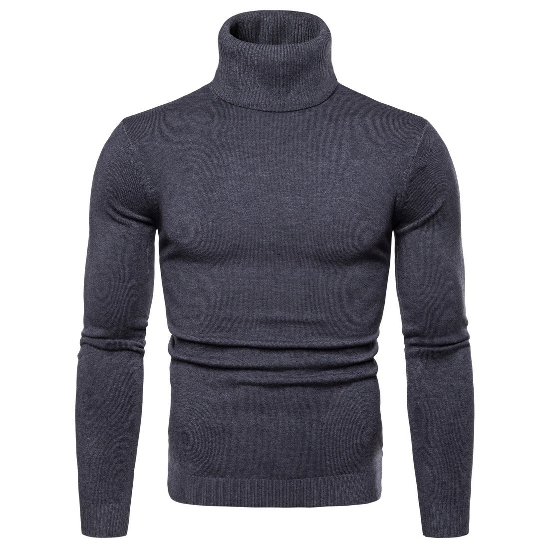 Winter Warm Basic Thermal Turtleneck Sweater Mens Solid Color Slim Fit Clothes Pullover Top - Enfance-Heureuse