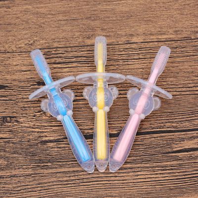 Silicone Baby Toothbrush Kids Teether Training Tool Clear Massager - Enfance-Heureuse