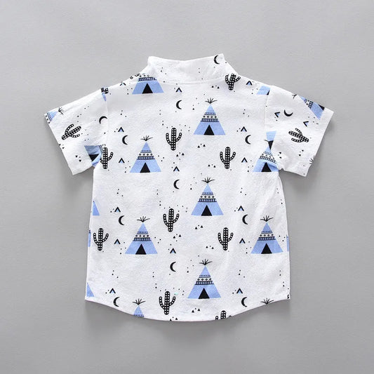 Triangle Short Sleeve Shirt Suit - Enfance-Heureuse