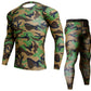 Mens Camouflage Pants & T Shirt Sets Fashion Crossfit T-shirt Compression Brand Clothing Joggers Men Casual Leggings - Enfance-Heureuse