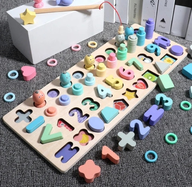 Children 3D Alphabet Number Puzzle Baby Colorful Geometric Digital Letter Educational Toy - Enfance-Heureuse
