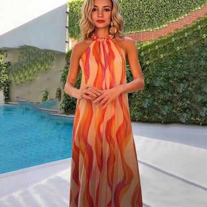 Elegant And Comfortable Halter Dress Women's