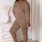 Basic Bae Full Size V-Neck Soft Rayon Long Sleeve Top and Pants Lounge Set