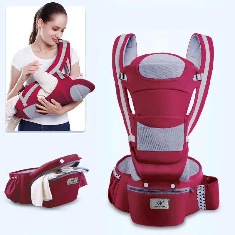Ergonomique Porte-Bébé Infantile Bébé Siège Pour Hanche Hipseat Transporteur 3 Dans 1 Avant Face Ergonomique Kangourou Bébé Wrap Sling - Enfance-Heureuse