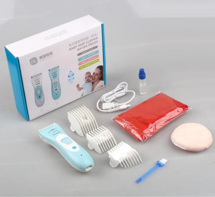 Bébé Électrique Tondeuse À Cheveux USB Rechargeable Étanche Cheveux Tondeuse - Enfance-Heureuse