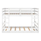 Full Over Full Bunk Bed With Ladder, White - Enfance-Heureuse