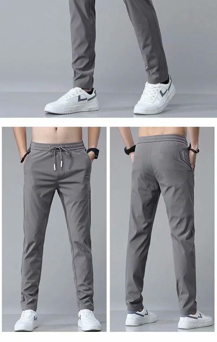 Pantalon à cordon de serrage, pantalon décontracté fin, version coréenne, pantalon de survêtement ample et droit, vêtements pour hommes