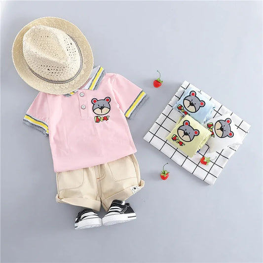 Children's clothing Korean short sleeve suit - Enfance-Heureuse