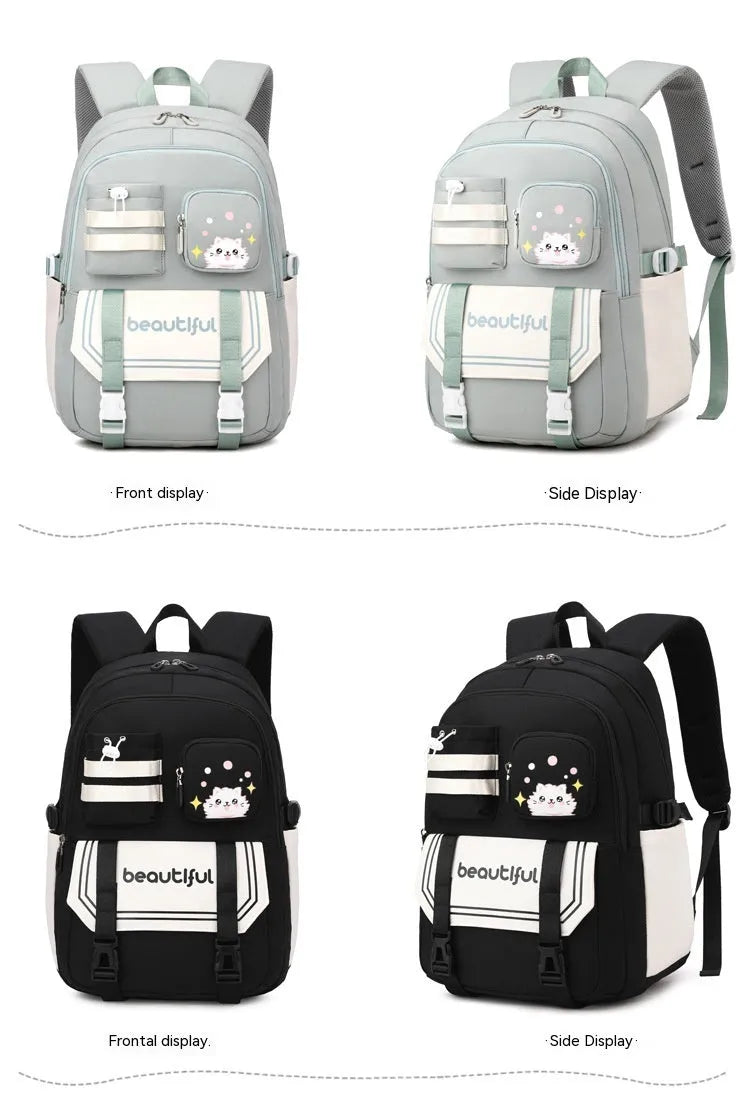 Large Capacity Schoolbag For Primary School Girls Cute - Enfance-Heureuse