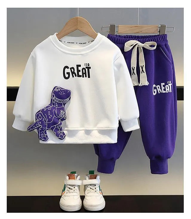 Boys Sweater Suit Clothes Fashionable Children Korean Style - Enfance-Heureuse