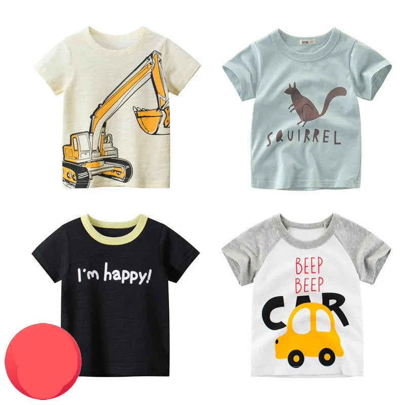 Summer children's short sleeve T-shirt - Enfance-Heureuse