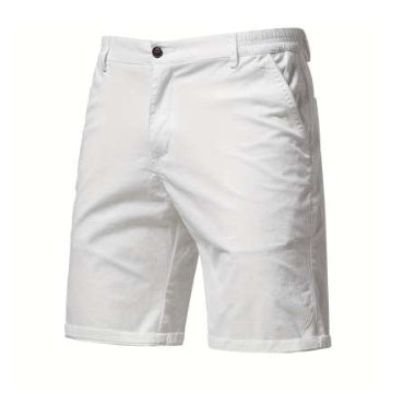 Men's Casual Solid Color Slim Fit Straight Shorts - Enfance-Heureuse