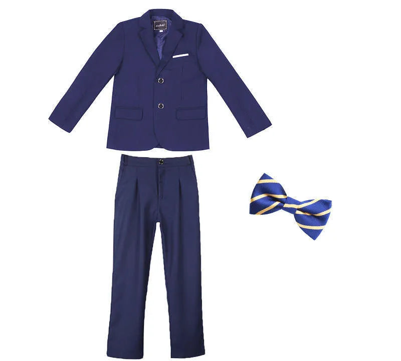 Costume pour enfants garçons couleur unie robe de demoiselle d'honneur vêtements de spectacle de défilé