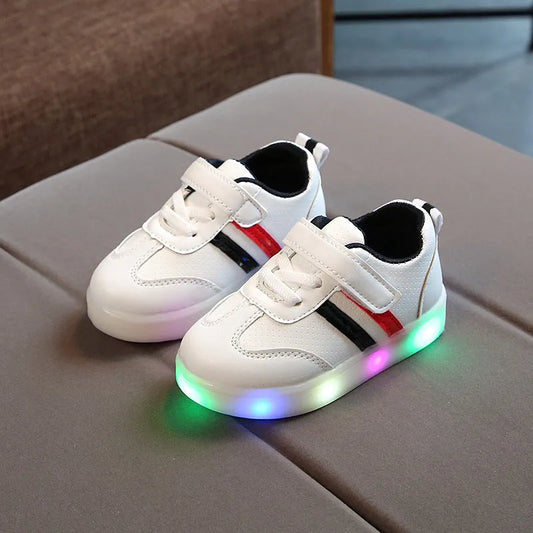 Kimmy Blanc LED Sneakers Chaussures - Enfance-Heureuse