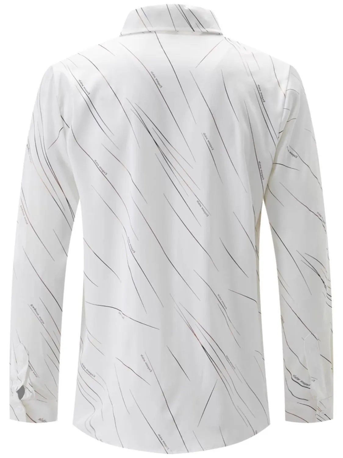 Men's Full Size Button Up Long Sleeve Shirt Plus Size - Enfance-Heureuse