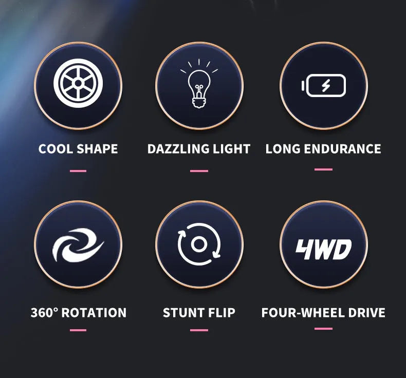 Remote Control Stunt Car Light Wheel Swing Arm Double-sided Rolling Car Toy - Enfance-Heureuse