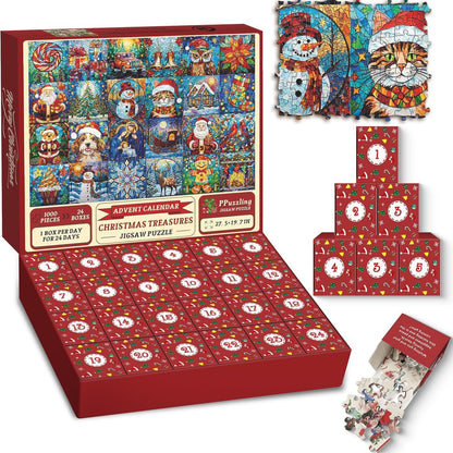 Christmas Puzzle Christmas Countdown Calendar - Enfance-Heureuse