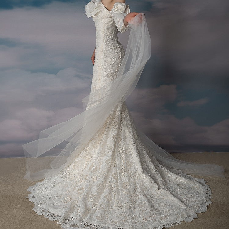 Off Shoulder Super Immortal Slim Fit Slim Fishtail Dress - Enfance-Heureuse