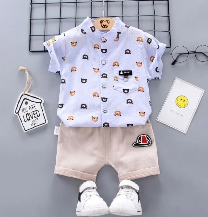 Boys' short sleeve suit - Enfance-Heureuse