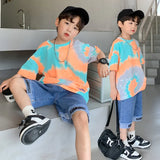 Summer Boys Casual T-Shirt Shorts Set - Enfance-Heureuse