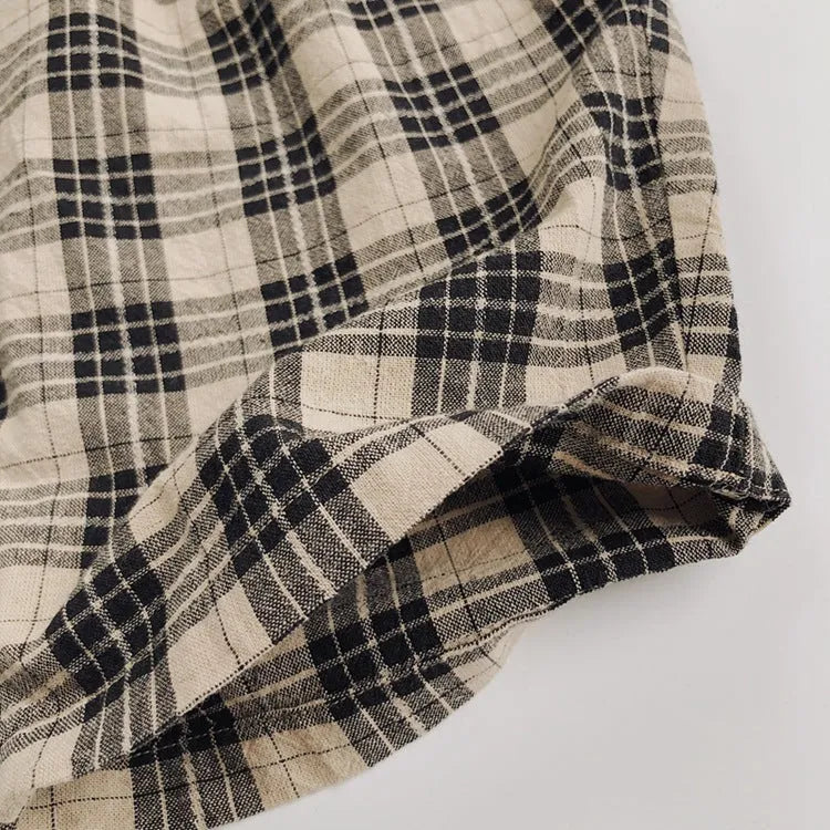 Coréen Enfants Enfants de Plaid Pantalon Carotte - Enfance-Heureuse