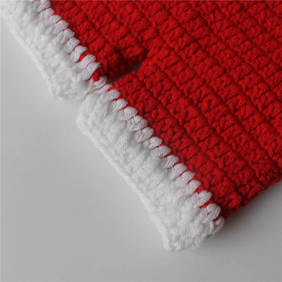 Red wool christmas dress - Enfance-Heureuse