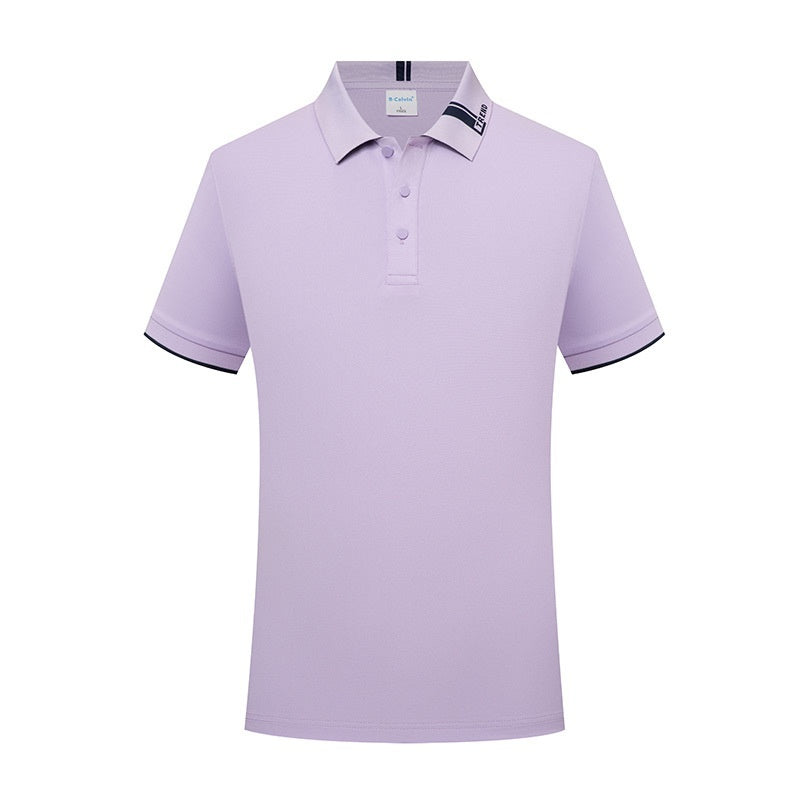 Breathable Refreshing Fashion Letter Short Sleeve Lapel Polo Shirt