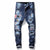 men jeans famous D2 Men slim jeans pants mens denim trousers zipper blue hole Pencil Pants - Enfance-Heureuse