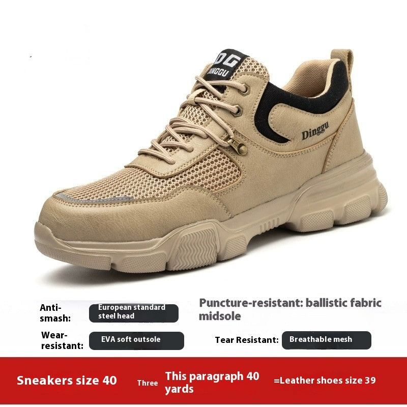 Labor Protection Shoes For Men Anti Smashing And Anti Piercing, All Season Safety Steel Head - Enfance-Heureuse