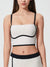 Millennia Contrast Trim Square Neck Active Cami with Detachable Chest Pads - Enfance-Heureuse