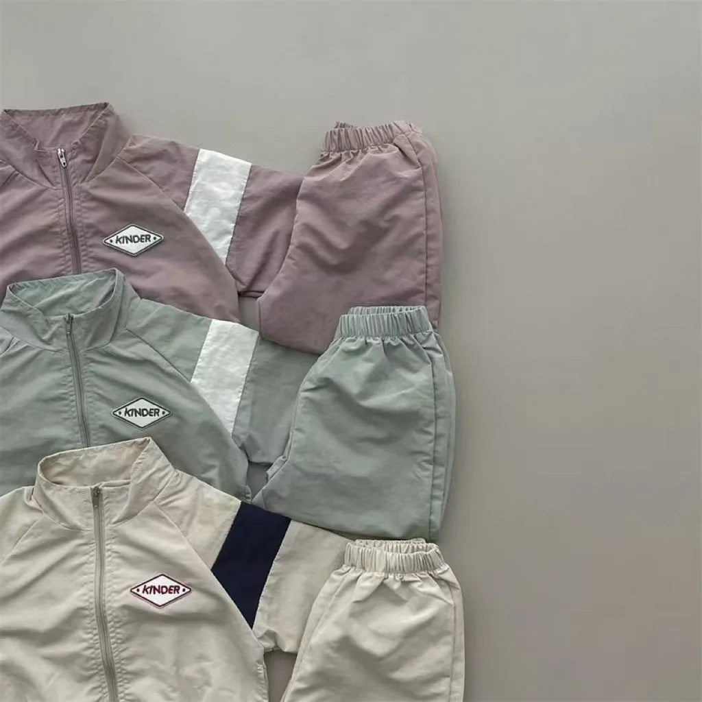 Sport Cardigan Suit Stand Collar Long-sleeve Zipper Suit - Enfance-Heureuse