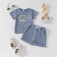 Baby Boy Short Sleeve Shorts Two-piece Set Casual And Comfortable Suit - Enfance-Heureuse
