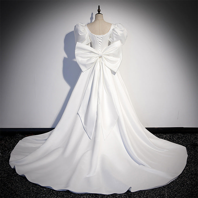 White Evening Dress Women's Banquet - Enfance-Heureuse